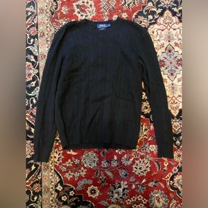 Polo Ralph Lauren- Cashmere cable knit sweater- black - size L - a classic!